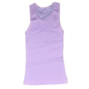 Royal Apparel Women's Basic Rib Tank Top Pink 100% cotton Small